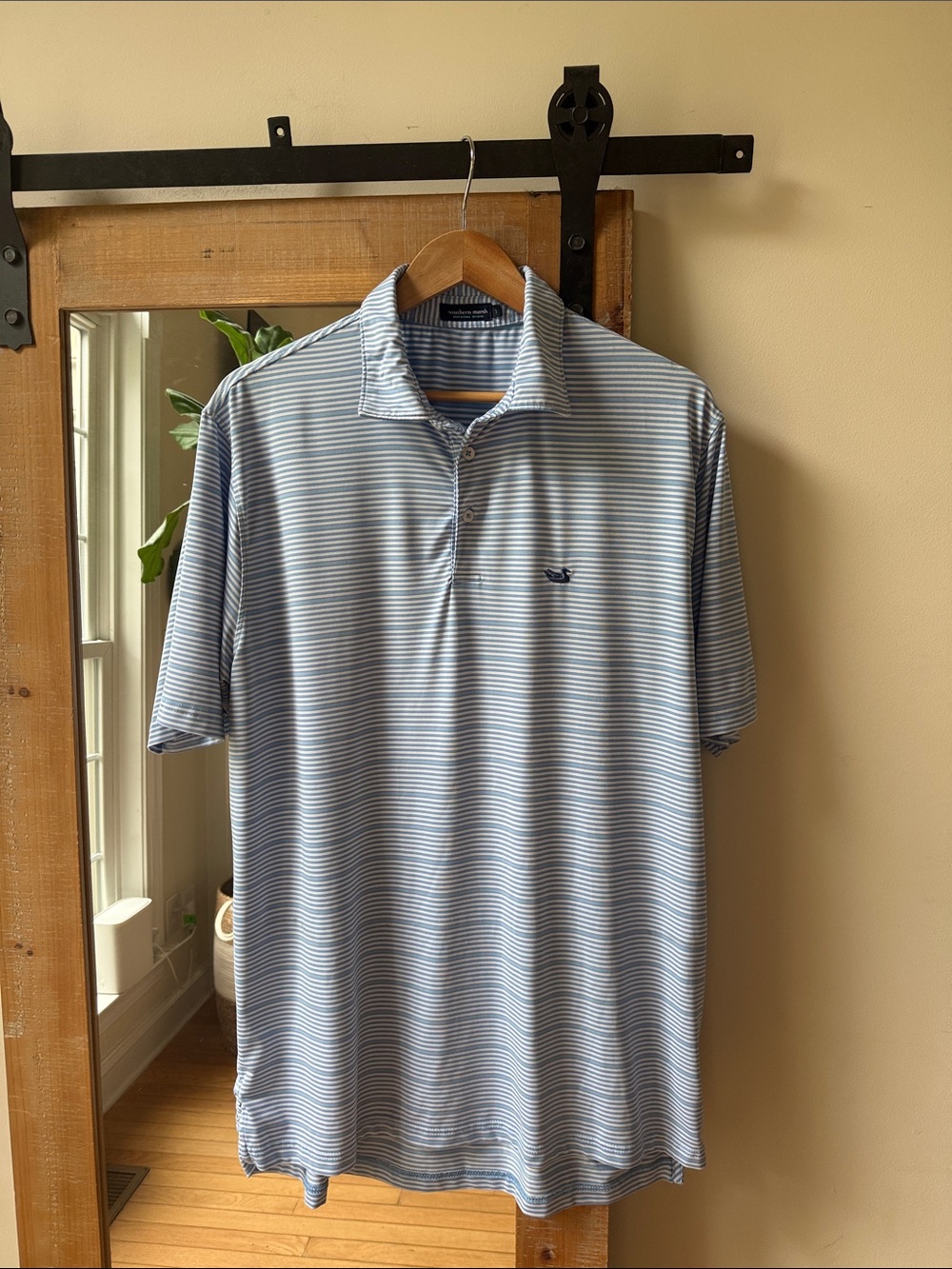 Southern Marsh Striped Performance Polo Size L